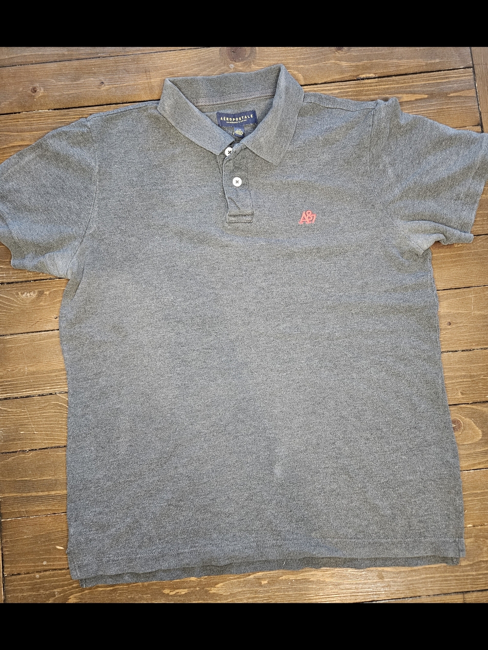 Aeropostale Heather Gray Polo Shirt